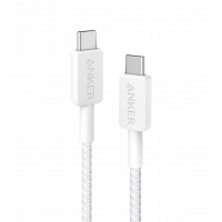 Кабель ANKER 322 USB-C to USB-C - 1.8m Nylon (Білий)