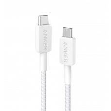 Кабель ANKER 322 USB-C to USB-C - 1.8m Nylon (Білий)