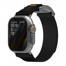 Ремінець AULUMU A11 band for Apple Watch,  Silver buckle+Black Strap black+black A11-NL-BK-SL