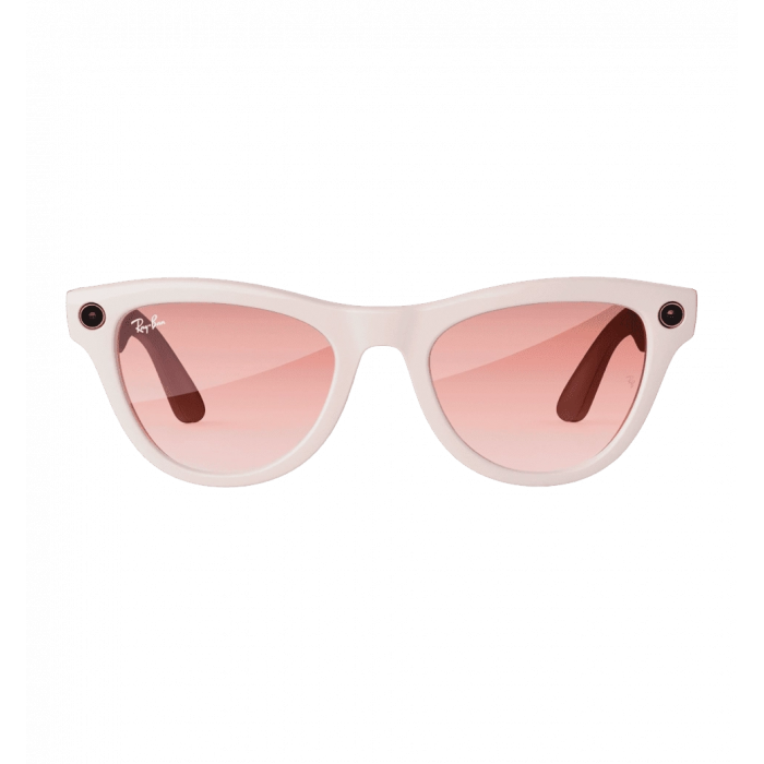 Ray-Ban Meta Skyler Shiny Chalky Gray/Gradient Cinnamon Pink (RW4010 670013 52-20)