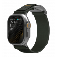 Ремінець AULUMU A11 band for Apple Watch,  Silver buckle+Orange Strap silver+misty green A11-NL-SL-OG