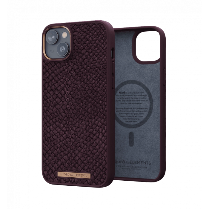 Чохол Njord Salmon Leather MagSafe Case Rust for iPhone 14 (NA41SL03)