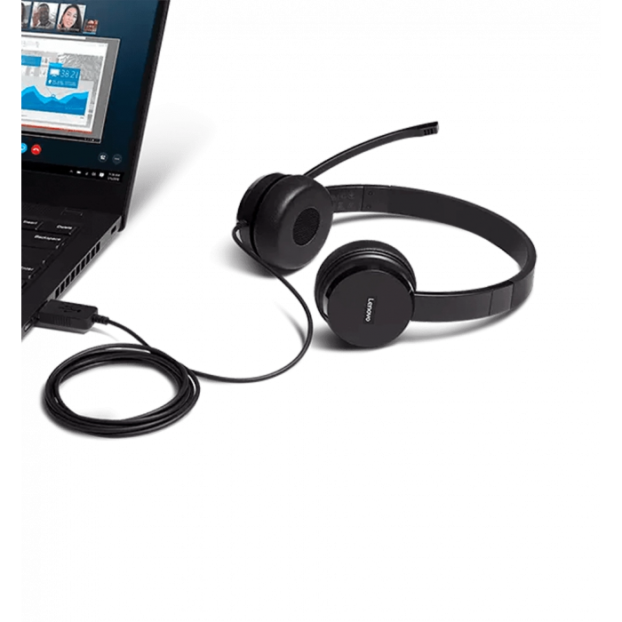 Headphones Lenovo 100 Stereo USB Headset 100