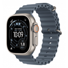 Apple Watch Ultra 3 GPS + Cellular 49mm Natural Titanium Case with Anchor Blue Ocean Band (MEWH4)