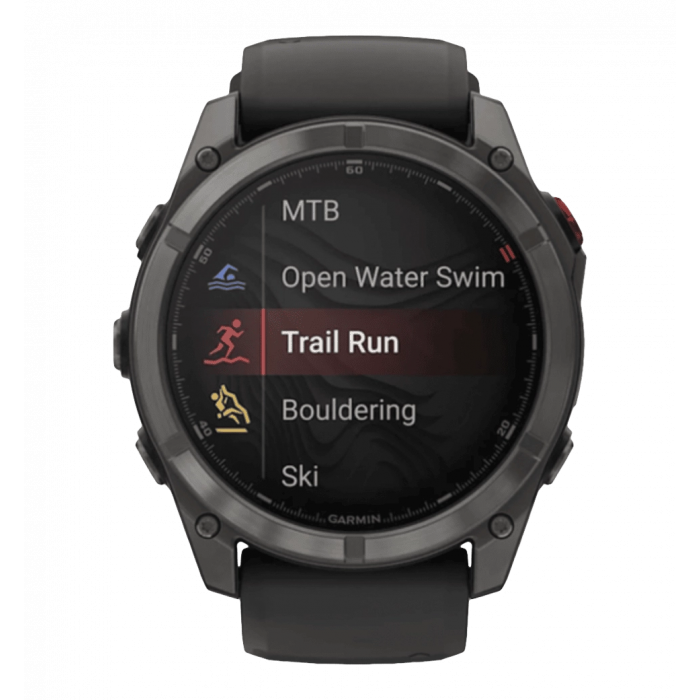 Смарт-годинник Garmin Fenix 8 Pro (51 mm) AMOLED Sapphire, титан Carbon Gray DLC із силіконовим ремінцем (010-03199-01)