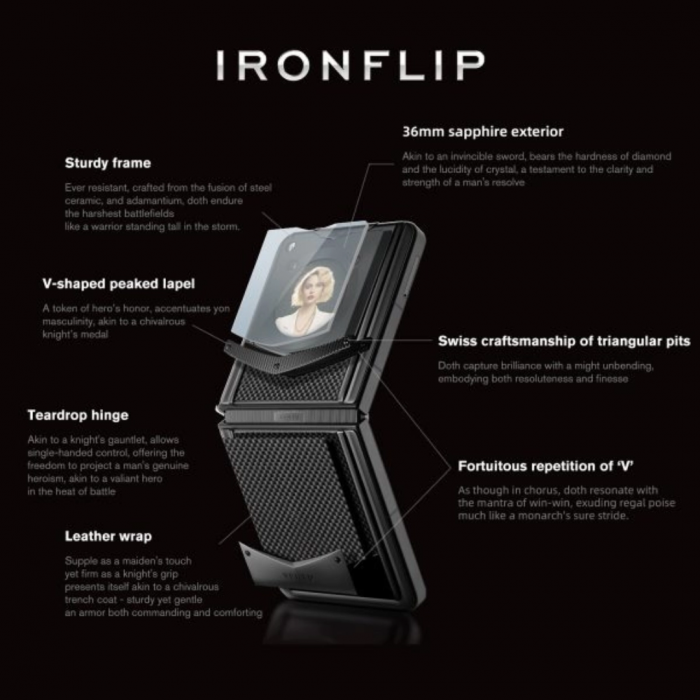 VERTU IRONFLIP CALFSKIN SERIES Jade Black