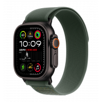 Apple Watch Ultra 2, 49 мм, GPS + LTE, черный титановый корпус с зеленой петлей S/M (MYTJ3, MYQ33)