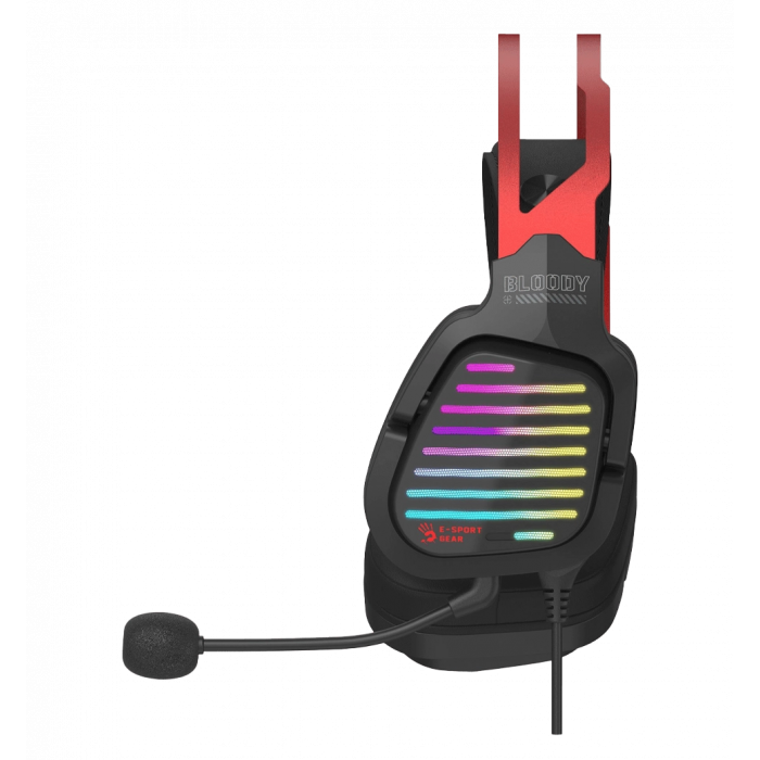 Гарнітура ігрова Bloody G560 Sports Red з підсвічуванням, колір чорно-червоний, USB