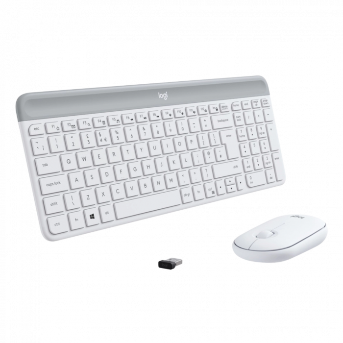 Комплект LOGITECH MK470 Slim Wireless Combo - Off White