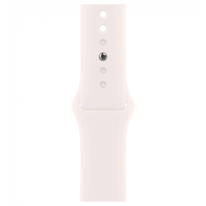 Apple Watch Series 11 GPS 46 мм алюминиевый корпус цвета розового золота со спортивным ремешком светло-розового цвета — S/M (MEV64)
