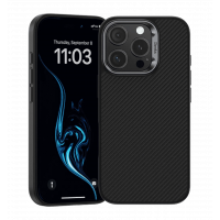 Чехол Чохол Benks Magnetic Kevlar ArmorPro iP16 Pro (600D/черный/металлический каркас)