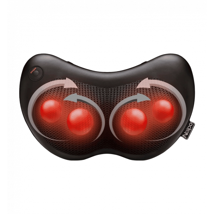 Масажер-подушка NAIPO Shiatsu Pillow Massager with Heat for Back and Neck для плеч та шиї з підігрівом