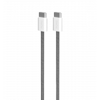 Зарядний кабель Puro Braided Cable FABK4 USB-C to USB-C, 1.5m 60W 480mbps, dark grey PUCCCFABK415MTDKGREY