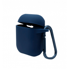 Чохол Blueo Liquid Silicone Case for AirPods with Carbine Midnight Blue
