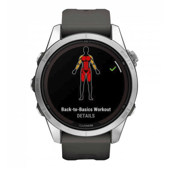 Garmin Fenix 7S Pro Solar Silver w. Graphite Band (010-02776-00/01)