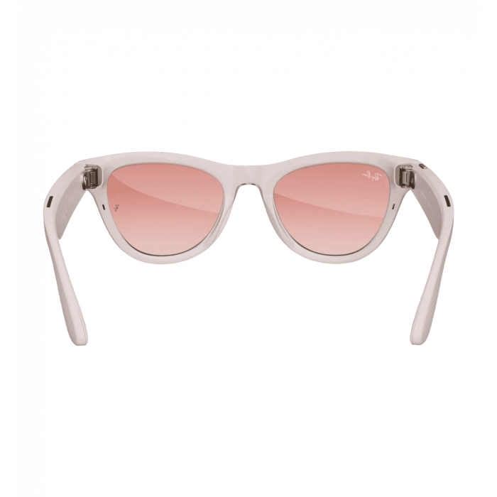 Ray-Ban Meta Skyler Shiny Chalky Gray/Gradient Cinnamon Pink (RW4010 670013 52-20)