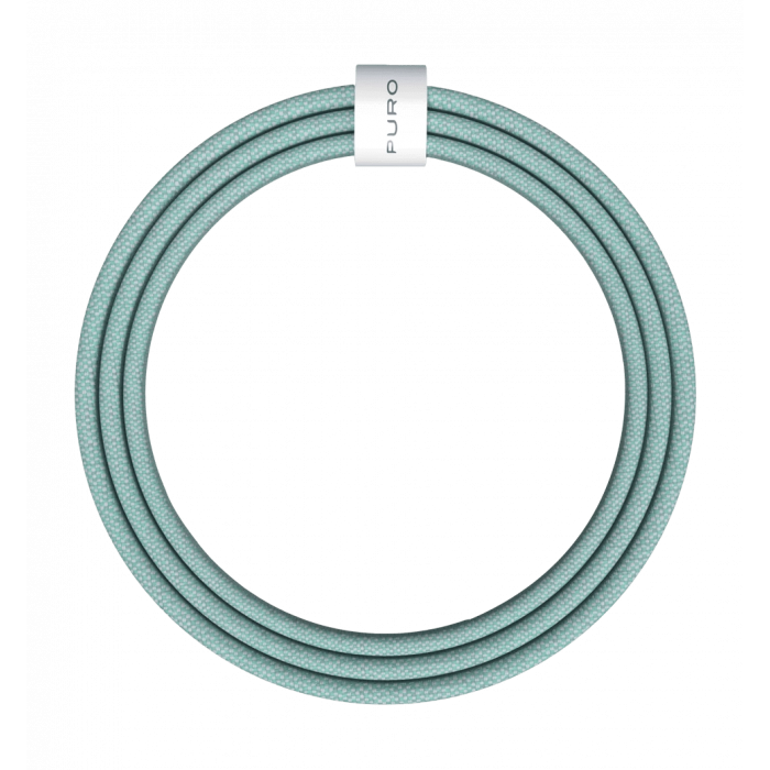 Зарядний кабель Puro Braided Cable FABK4 USB-C to USB-C, 1.5m 60W 480mbps, green PUCCCFABK415MTNGRN