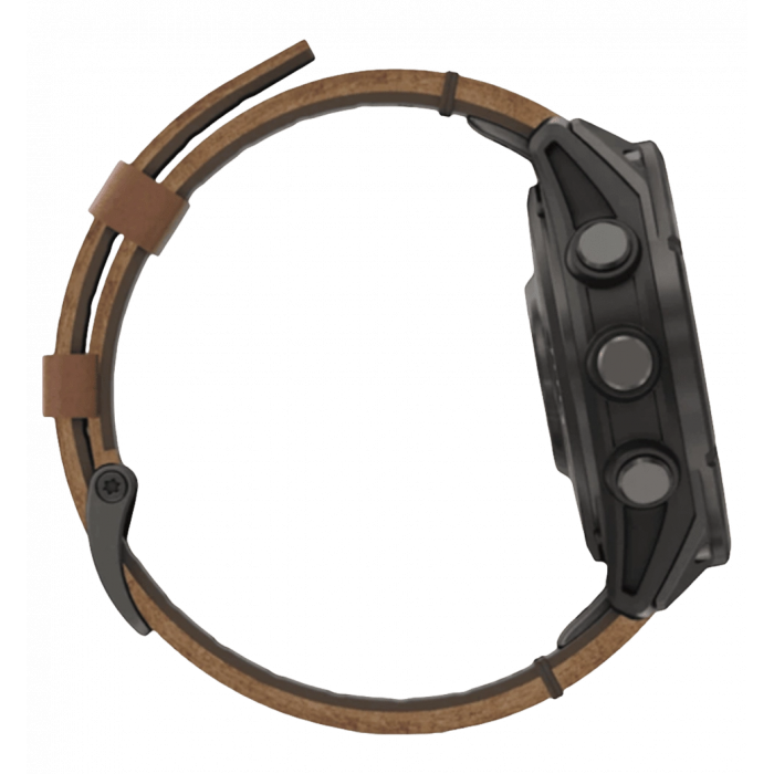 Смарт-годинник Garmin Fenix 8 Pro (51 mm) AMOLED Sapphire, титан Carbon Gray DLC із шкіряним ремінцем (010-03199-40)