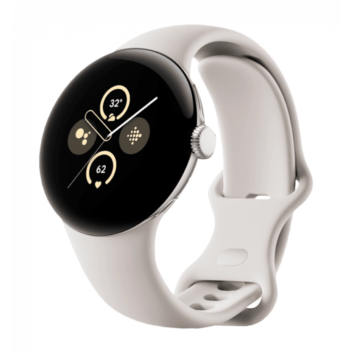 Смарт-годинник Google Pixel Watch 2 Polished Silver Aluminum Case / Bay Active Band