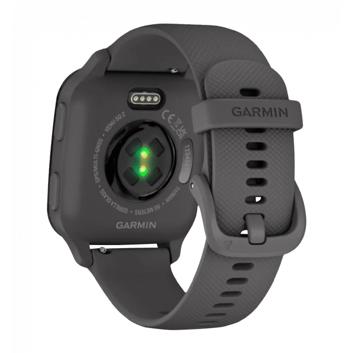 Garmin Venu Sq 2 Slate Aluminum Bezel with Shadow Gray Case and Silicone Band (010-02701-00/10)