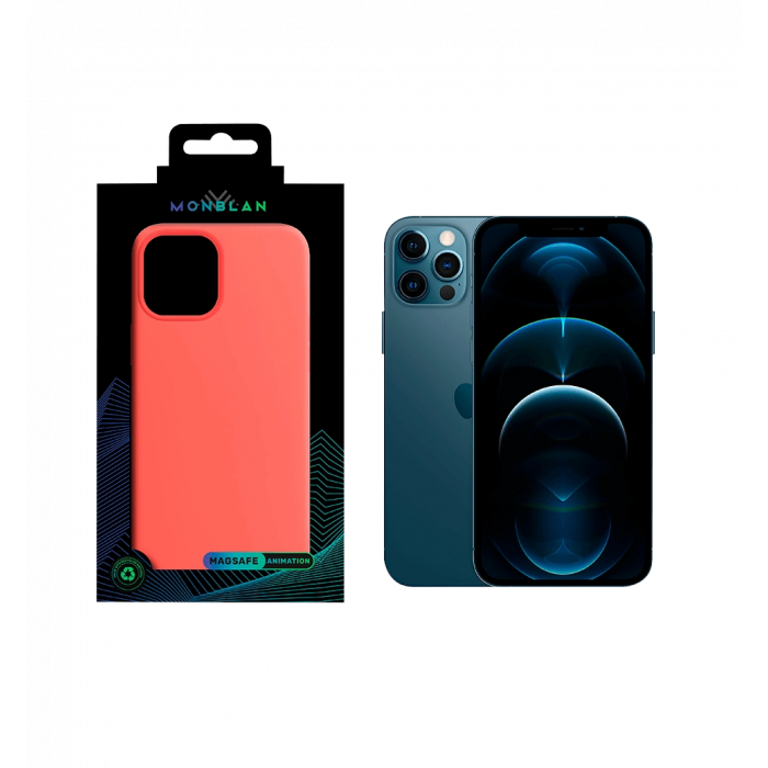 Чохол Monblan для iPhone 12 Pro Max Magnetic Silicone MagSafe (Pink Citrus)