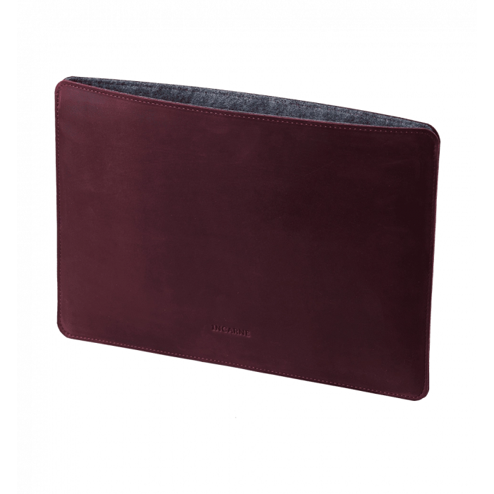 Шкіряний чохол INCARNE Gamma Plus MacBook Air 13" 2018-2022 бордо