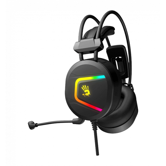 Гарнітура ігрова Bloody MC750 Bloody з підсвічуванням, USB, колір сірий
