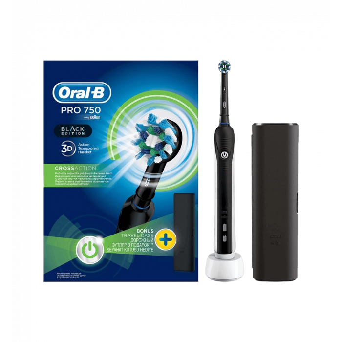 Зубная щетка Braun Oral-B PRO 750 D16 CrossAction Black (D16.513.1UX Black)