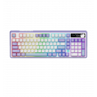 Бездротова механічна клавіатура Ajazz AK980 Clear Sky Switch - Purple (AK980-CS-PWB)