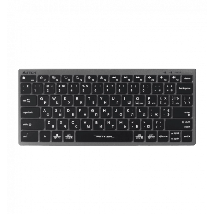 Клавіатура A4-Tech Fstyler FX61, сірий колір, USB, біле підсвічування
