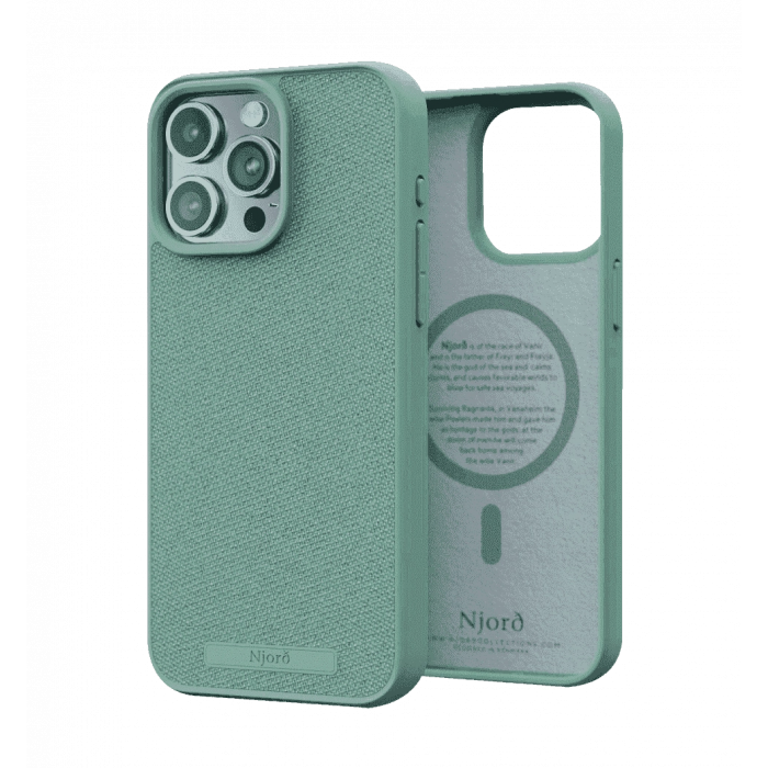 Njord Fabric MagSafe Case Turquoise for iPhone 15 Pro (NA53FA13)