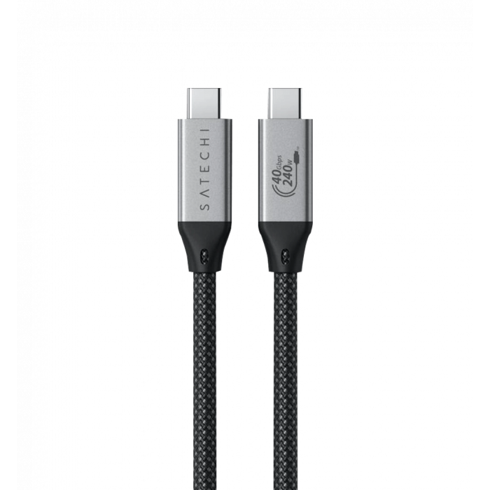 Кабель Satechi USB4 Pro 240W Space Gray (1.2 m) (ST-YU4120M)