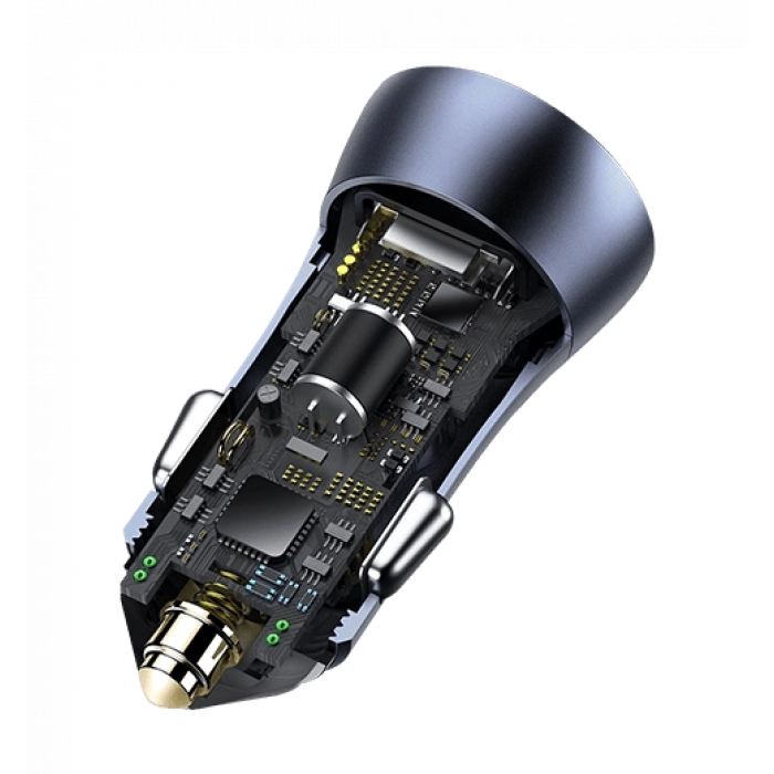 АЗП Baseus USB+USB-C Golden Contactor Pro 40W Dark Gray (CCJD-0G)