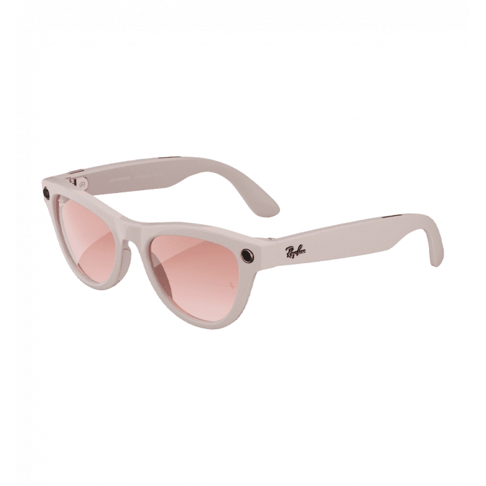 Ray-Ban Meta Skyler Shiny Chalky Gray/Gradient Cinnamon Pink (RW4010 670013 52-20)