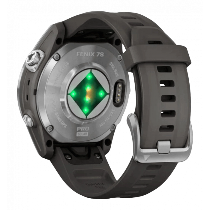 Garmin Fenix 7S Pro Solar Silver w. Graphite Band (010-02776-00/01)