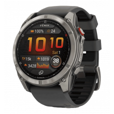Смарт-годинник Garmin Fenix 8 Pro (51 mm) AMOLED Sapphire, титан з графітово-чорним ремінцем (010-03199-11)