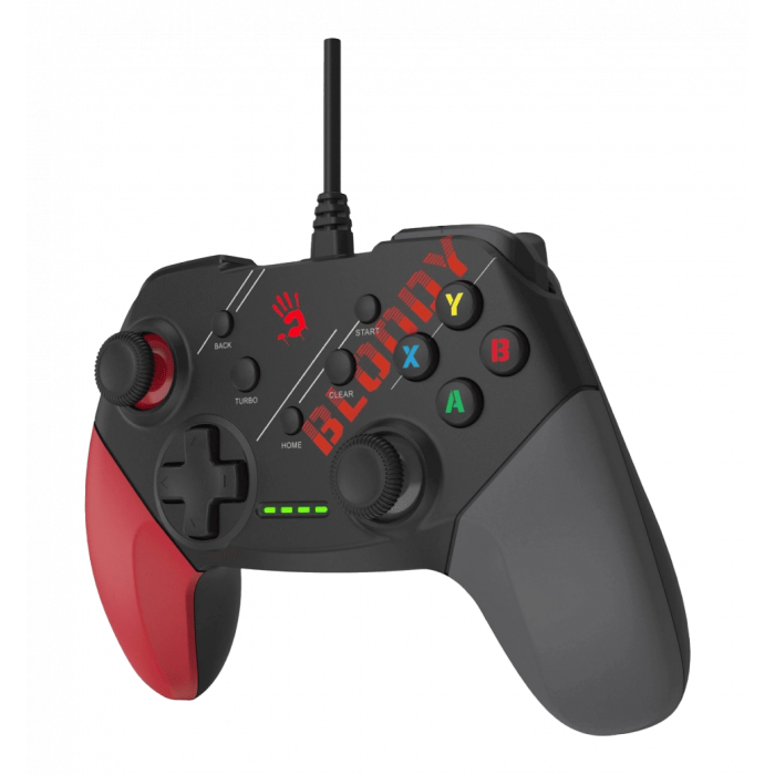 Дротовий геймпад Bloody GP30 (Sports Red), чорно-червоний