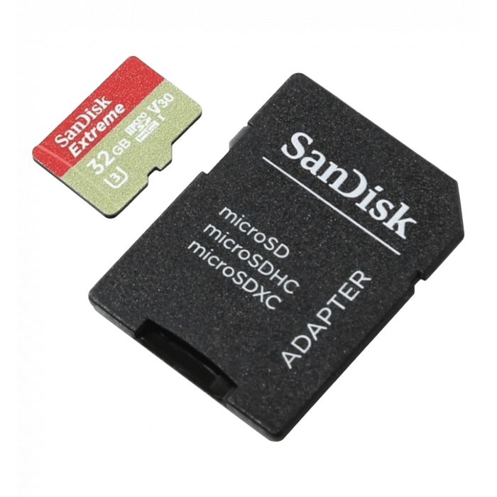 Memory card Sandisk microSDHC 32GB Extreme Action A1 Class 10 V30 UHS-I U3 (SDSQXAF-032G-GN6AA)