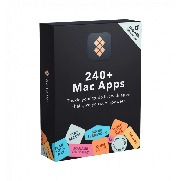 Setapp (MacOS + iOS versions, 6mo)