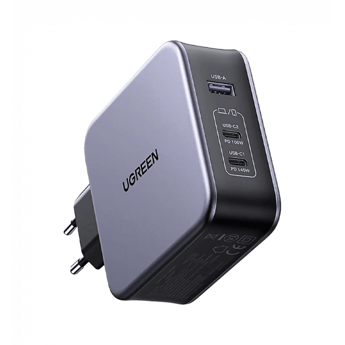Адаптер UGREEN CD289 GaN Fast Charger 140W with Cable Gray (90549)