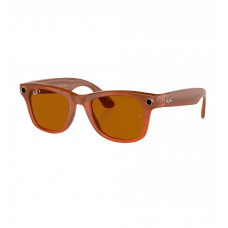 Ray-Ban Meta Wayfarer Shiny Caramel Frame Brown Lenses (RW4008 670683 50-22)