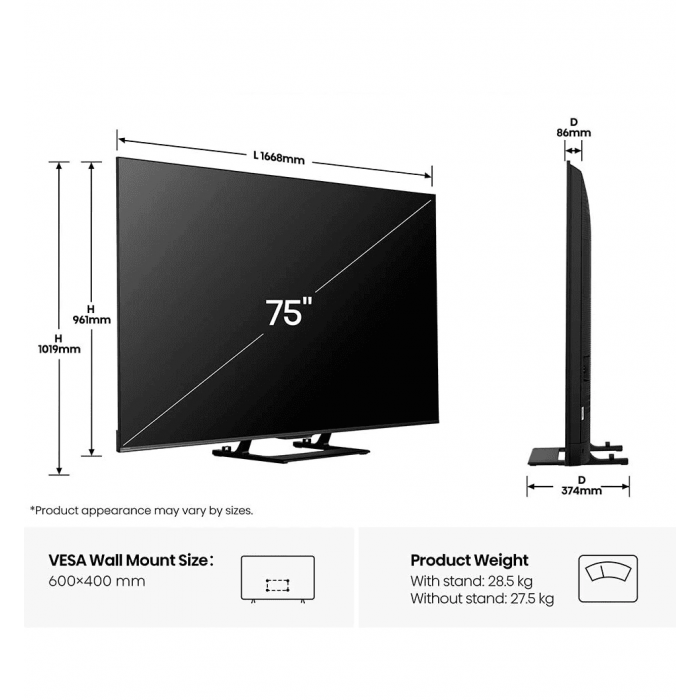 Телевізор Hisense MiniLED 75" 75U7Q
