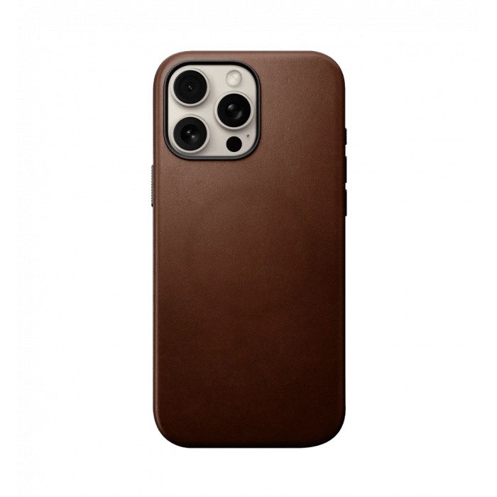Чохол Nomad Modern Leather Case Brown for iPhone 16 Pro (NM01696285)