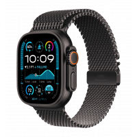 Apple Watch Ultra 2 49mm GPS + LTE Black Titanium Case with Black Titanium Milanese Loop Large (MX5V3)