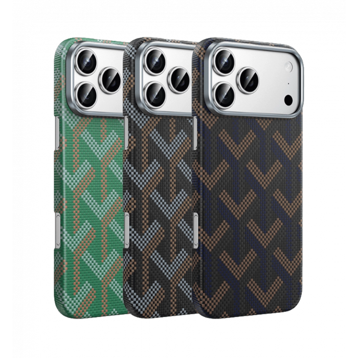 Чохол Keephone KEVLAR PRAGUE MagSafe Case for 17 Pro Max Midas (KPKVPG17PMMS)