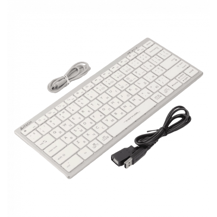 Клавіатура A4-Tech Fstyler FBX51C бездротова, біла