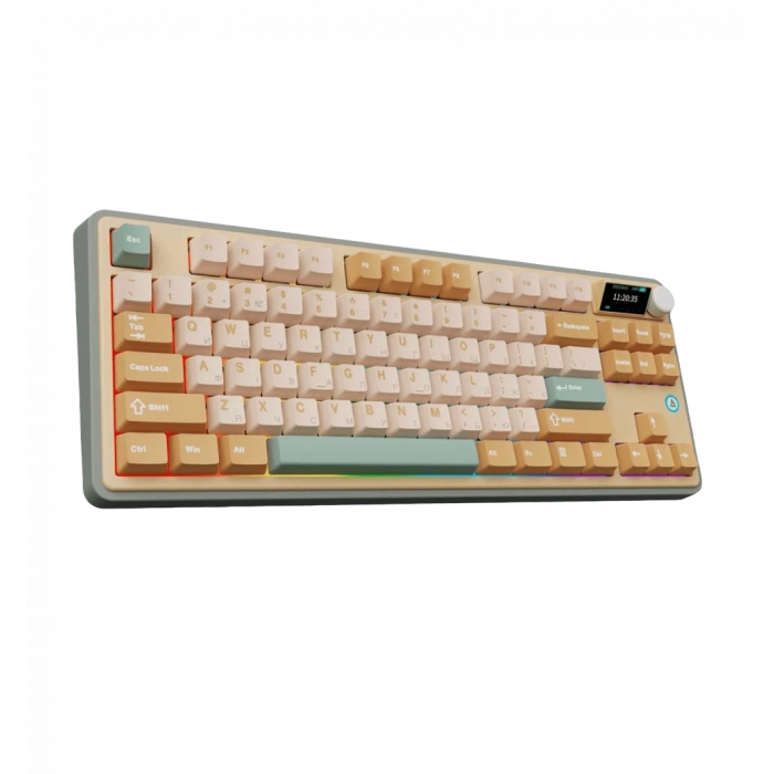Бездротова механічна клавіатура Ajazz AK870 Jasmine Switch - Yellow (AK870-JS-YWG)