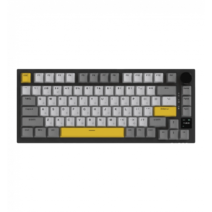Бездротова механічна клавіатура Ajazz AK820 PRO 75% Flying Fish Switch Black RGB (AK820PRO-FF-BGY)