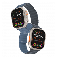 Ремінець Keephone iBands, Silicone Magnetic Snap Light Blue+Dark Blue (KPIBA49LBLDBL)