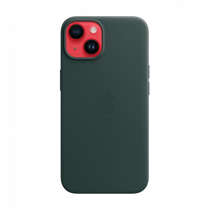 Чохол шкіряний iPhone 14 Leather Case with MagSafe Forest Green (MPP53)